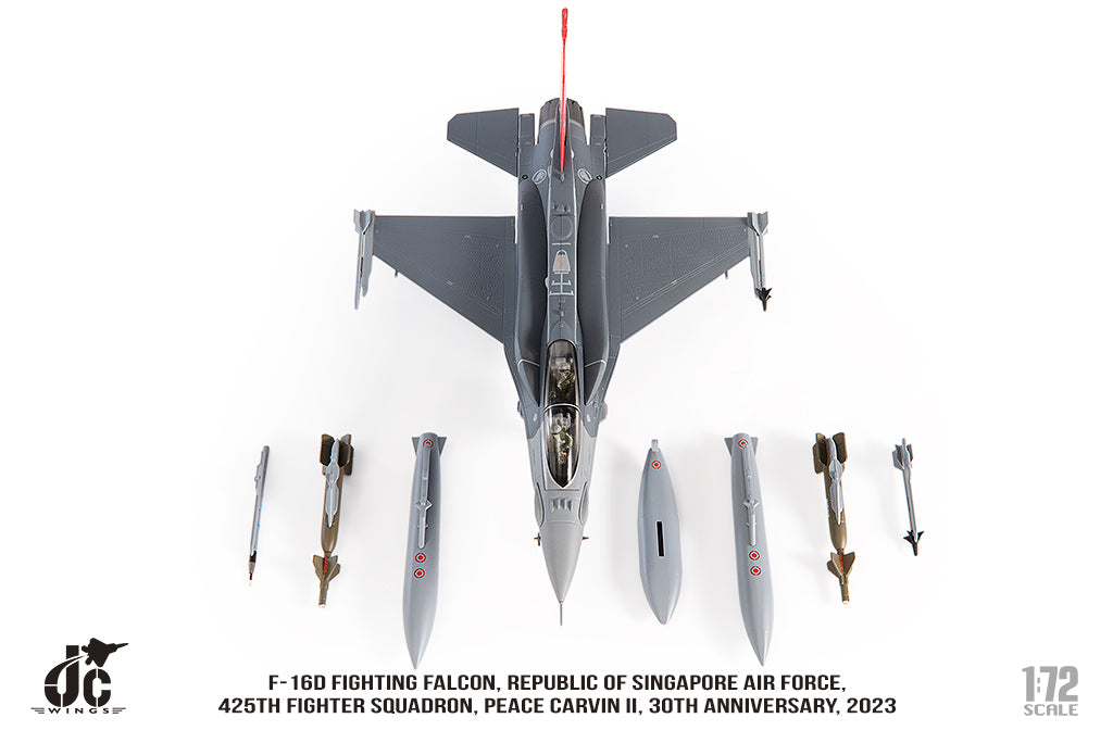 JC WINGS MILITARY F-16D FIGHTING FALCON REPUBLIC OF SINGAPORE AIR FORCE 425TH FIGHTER SQUADRON PEACE CARVIN II 30TH ANNIVERSARY 2023