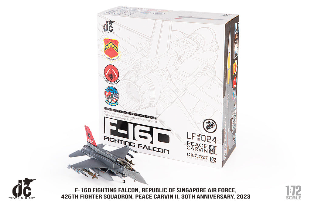 JC WINGS MILITARY F-16D FIGHTING FALCON REPUBLIC OF SINGAPORE AIR FORCE 425TH FIGHTER SQUADRON PEACE CARVIN II 30TH ANNIVERSARY 2023