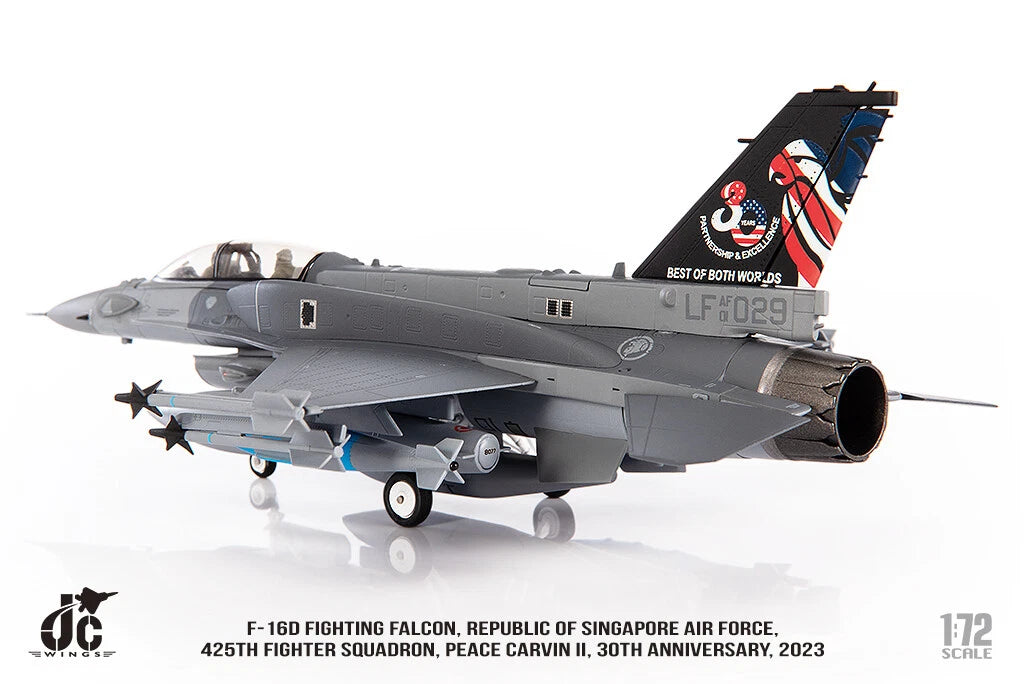 JC WINGS MILITARY F-16D F-16D FIGHTING FALCON REPUBLIC OF SINGAPORE AIR FORCE 425TH FIGHTER SQUADRON PEACE CARVIN II 30TH ANNIVERSARY 2023