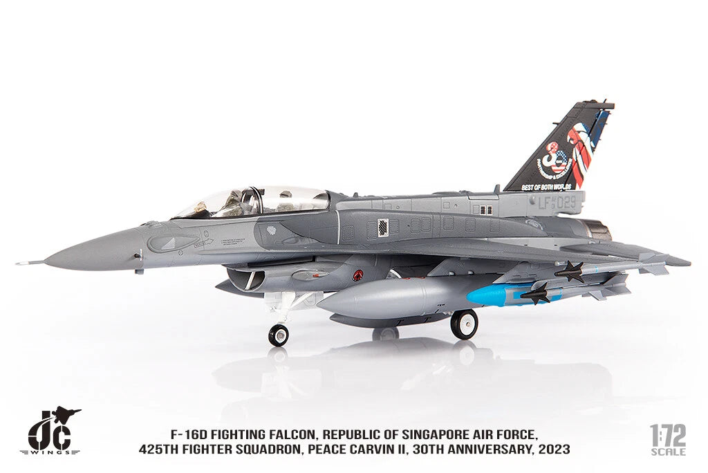 JC WINGS MILITARY F-16D F-16D FIGHTING FALCON REPUBLIC OF SINGAPORE AIR FORCE 425TH FIGHTER SQUADRON PEACE CARVIN II 30TH ANNIVERSARY 2023