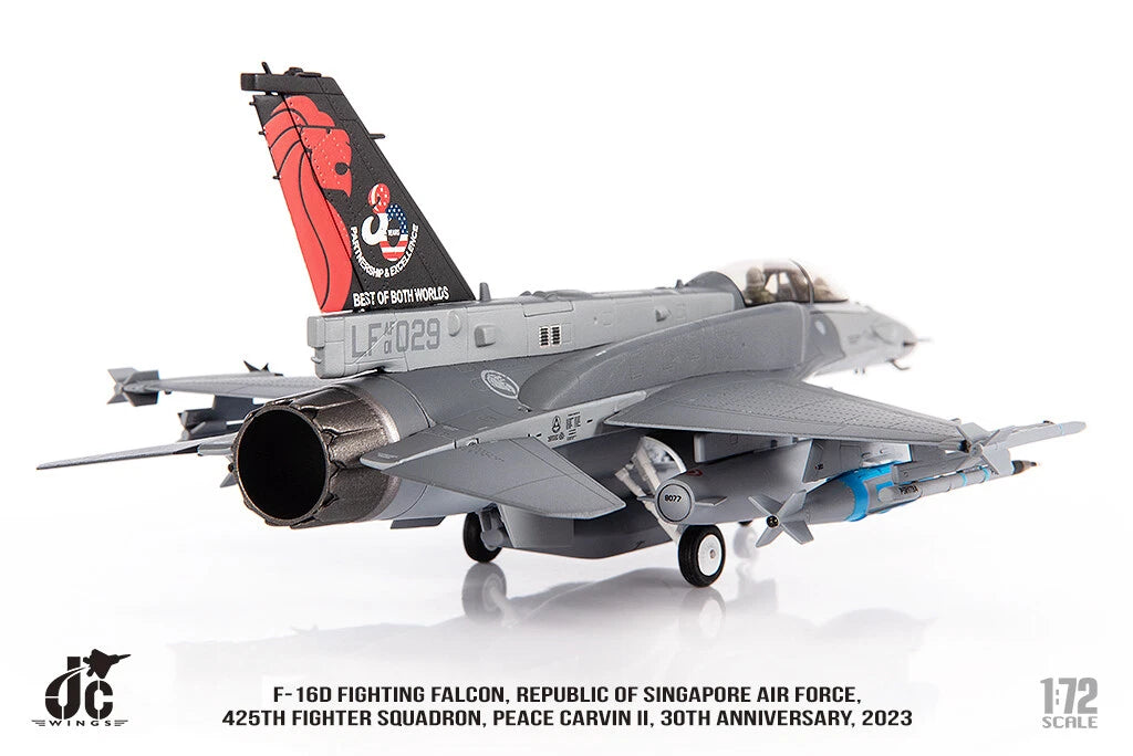 JC WINGS MILITARY F-16D F-16D FIGHTING FALCON REPUBLIC OF SINGAPORE AIR FORCE 425TH FIGHTER SQUADRON PEACE CARVIN II 30TH ANNIVERSARY 2023
