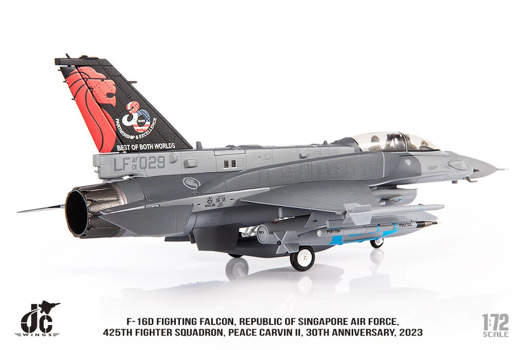 JC WINGS MILITARY F-16D F-16D FIGHTING FALCON REPUBLIC OF SINGAPORE AIR FORCE 425TH FIGHTER SQUADRON PEACE CARVIN II 30TH ANNIVERSARY 2023
