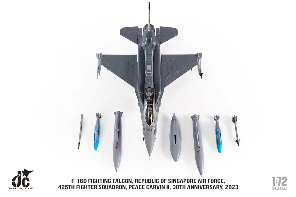 JC WINGS MILITARY F-16D F-16D FIGHTING FALCON REPUBLIC OF SINGAPORE AIR FORCE 425TH FIGHTER SQUADRON PEACE CARVIN II 30TH ANNIVERSARY 2023