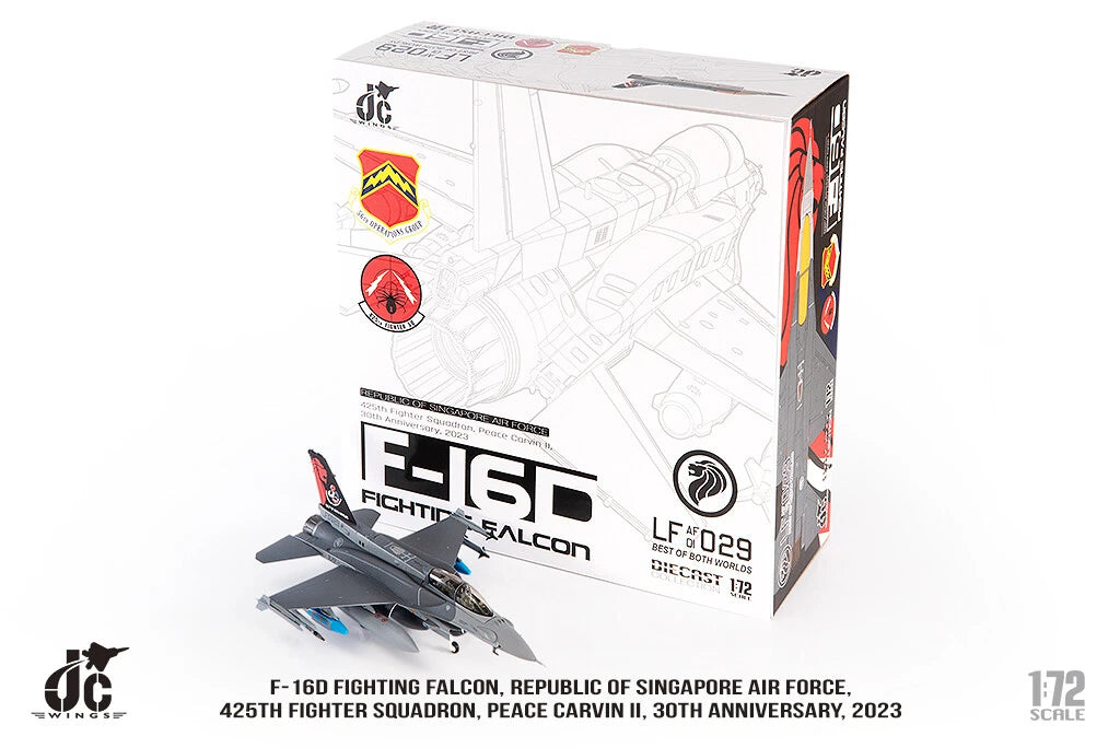 JC WINGS MILITARY F-16D F-16D FIGHTING FALCON REPUBLIC OF SINGAPORE AIR FORCE 425TH FIGHTER SQUADRON PEACE CARVIN II 30TH ANNIVERSARY 2023
