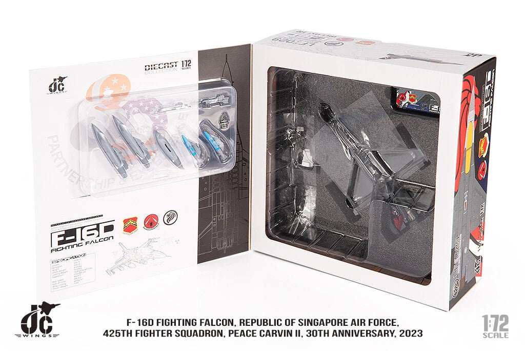 JC WINGS MILITARY F-16D F-16D FIGHTING FALCON REPUBLIC OF SINGAPORE AIR FORCE 425TH FIGHTER SQUADRON PEACE CARVIN II 30TH ANNIVERSARY 2023