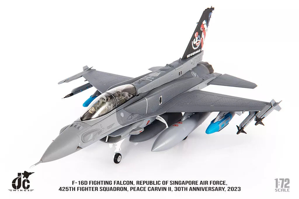 JC WINGS MILITARY F-16D F-16D FIGHTING FALCON REPUBLIC OF SINGAPORE AIR FORCE 425TH FIGHTER SQUADRON PEACE CARVIN II 30TH ANNIVERSARY 2023