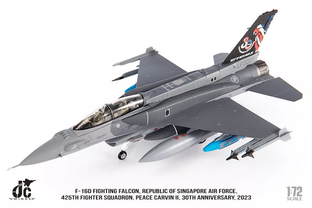 JC WINGS MILITARY F-16D F-16D FIGHTING FALCON REPUBLIC OF SINGAPORE AIR FORCE 425TH FIGHTER SQUADRON PEACE CARVIN II 30TH ANNIVERSARY 2023