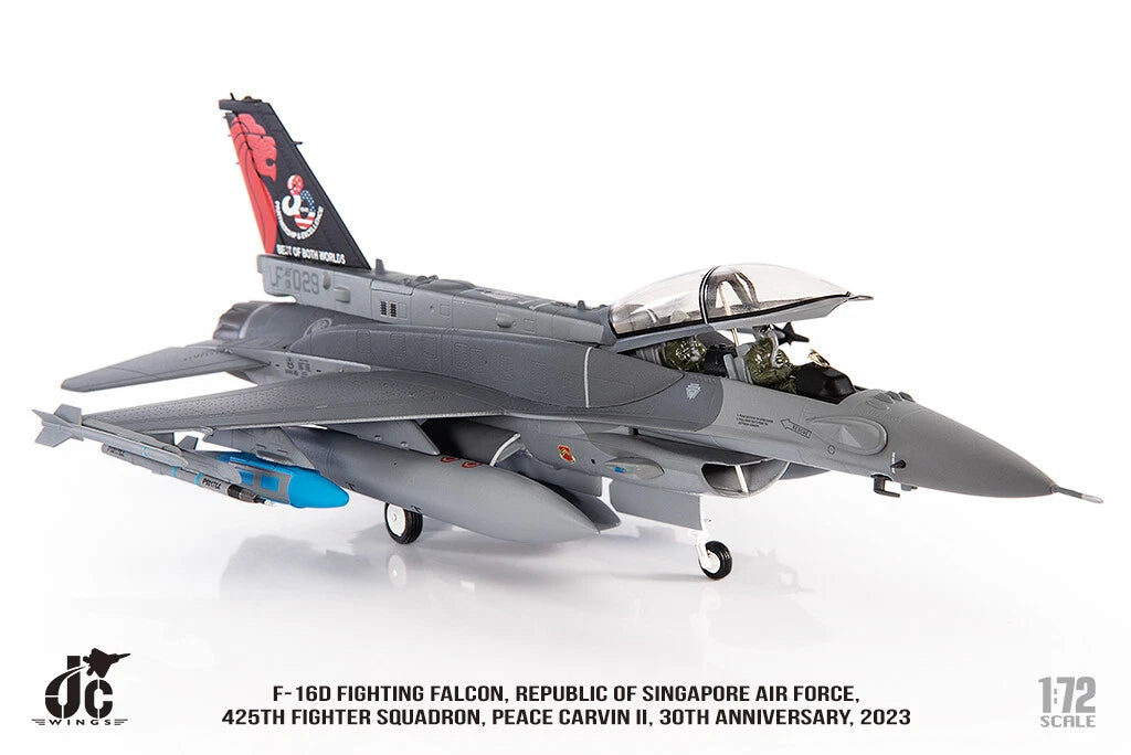 JC WINGS MILITARY F-16D F-16D FIGHTING FALCON REPUBLIC OF SINGAPORE AIR FORCE 425TH FIGHTER SQUADRON PEACE CARVIN II 30TH ANNIVERSARY 2023