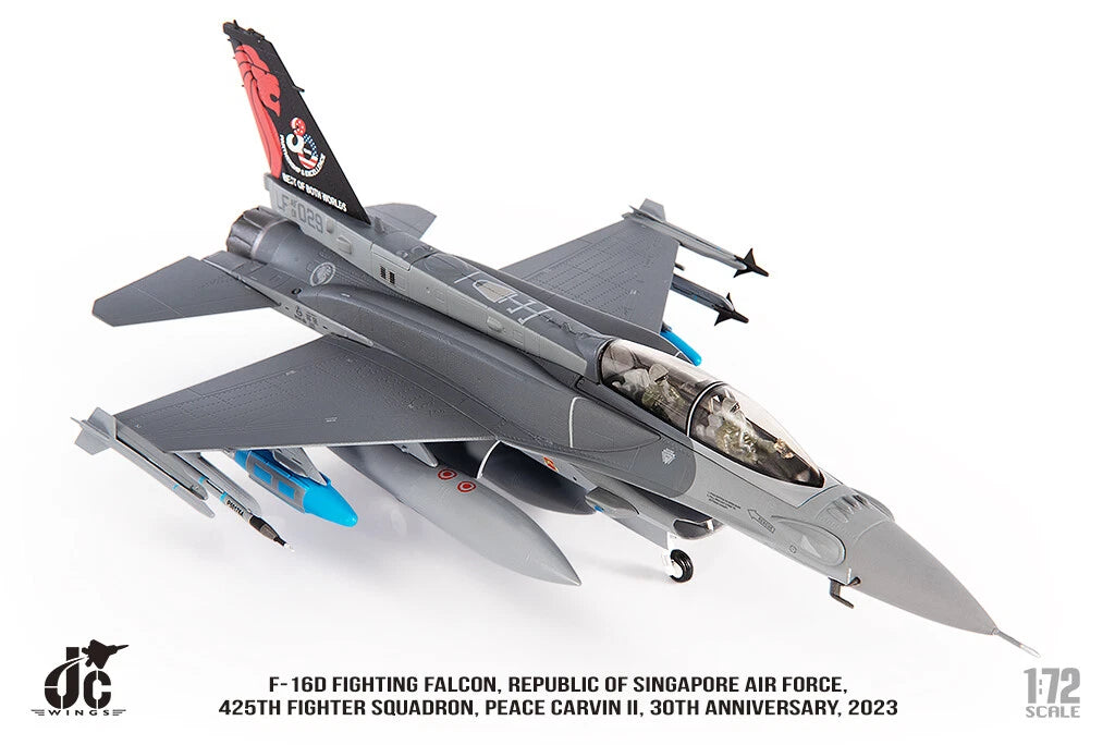 JC WINGS MILITARY F-16D F-16D FIGHTING FALCON REPUBLIC OF SINGAPORE AIR FORCE 425TH FIGHTER SQUADRON PEACE CARVIN II 30TH ANNIVERSARY 2023