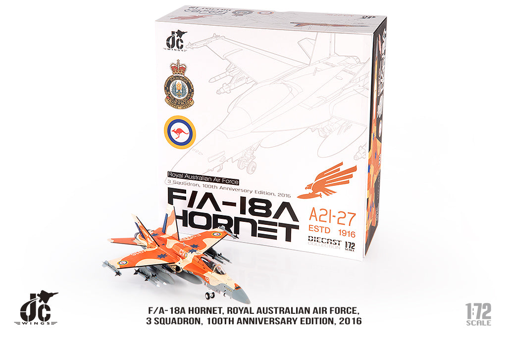 JCWINGS F/A-18A HORNET RAAF 3 SQUADRON "100TH ANNIVERSARY" 2016