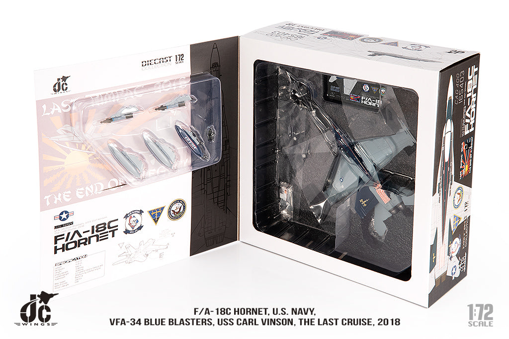 JC WINGS MILITARY F/A-18C HORNET U.S. NAVY VFA-34 BLUE BLASTERS THE LAST CRUISE 2018