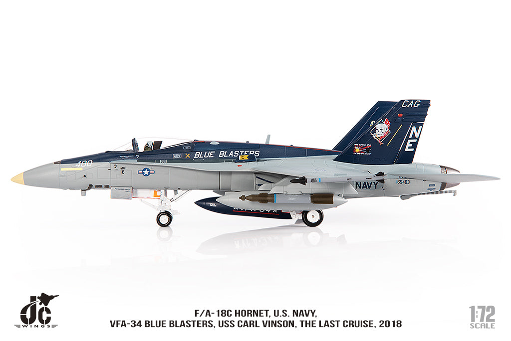 JC WINGS MILITARY F/A-18C HORNET U.S. NAVY VFA-34 BLUE BLASTERS THE LAST CRUISE 2018