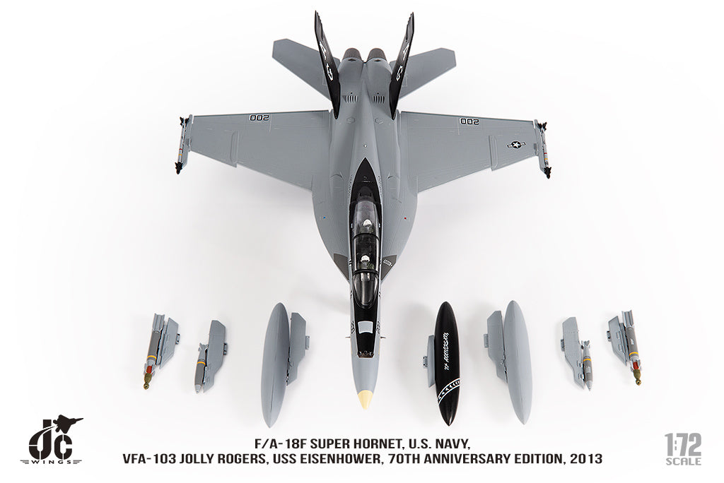 JC WINGS F/A-18F SUPER HORNET U.S. NAVY VFA-103 JOLLY ROGERS "70TH ANNIVERSARY EDITION" 2013