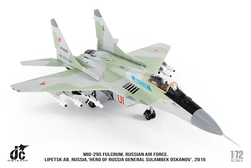 JC WINGS MILITARY MIG-29S FULCRUM RUSSIAN AIR FORCE HERO OF RUSSIA GENERAL SULAMBEK OSKANOV 2015