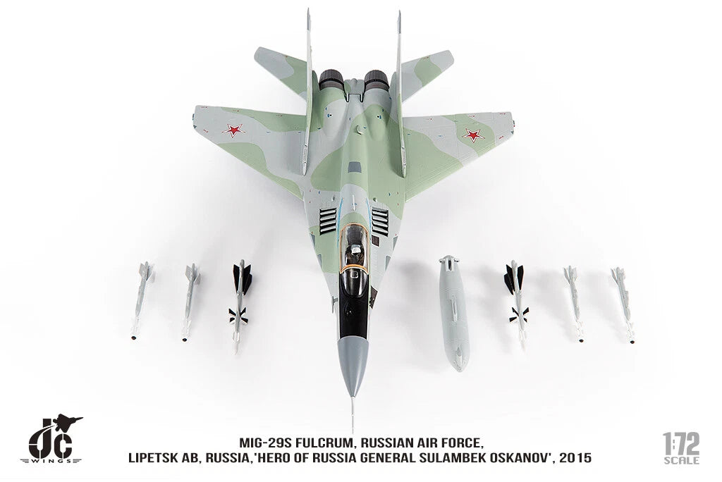 JC WINGS MILITARY MIG-29S FULCRUM RUSSIAN AIR FORCE HERO OF RUSSIA GENERAL SULAMBEK OSKANOV 2015