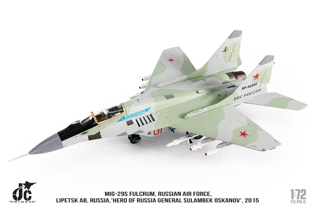 JC WINGS MILITARY MIG-29S FULCRUM RUSSIAN AIR FORCE HERO OF RUSSIA GENERAL SULAMBEK OSKANOV 2015