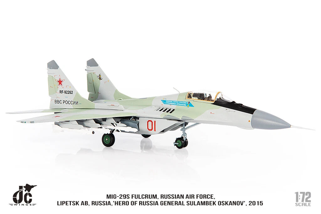 JC WINGS MILITARY MIG-29S FULCRUM RUSSIAN AIR FORCE HERO OF RUSSIA GENERAL SULAMBEK OSKANOV 2015