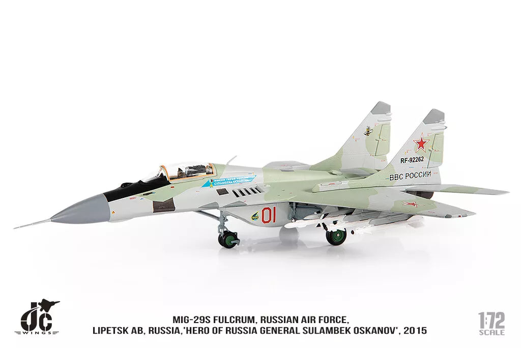 JC WINGS MILITARY MIG-29S FULCRUM RUSSIAN AIR FORCE HERO OF RUSSIA GENERAL SULAMBEK OSKANOV 2015