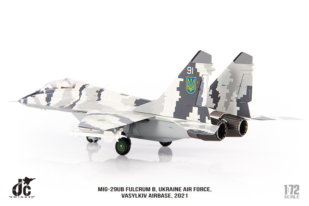 JC WINGS MILITARY MIG-29UB FULCRUM B UKRAINE AIR FORCE VASYLKIV AIRBASE 2021