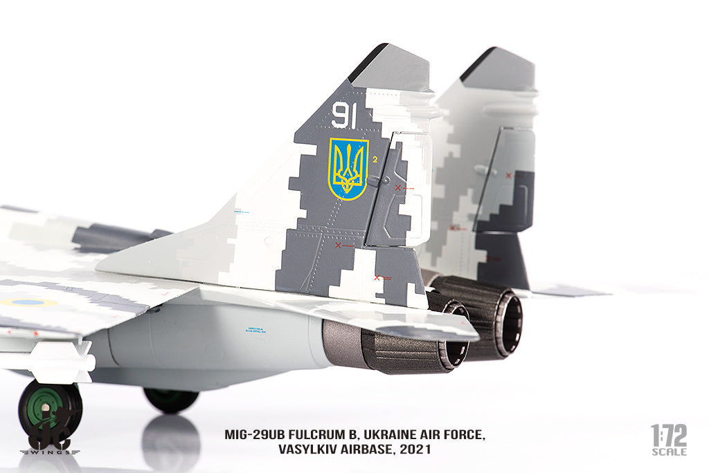 JC WINGS MILITARY MIG-29UB FULCRUM B UKRAINE AIR FORCE VASYLKIV AIRBASE 2021