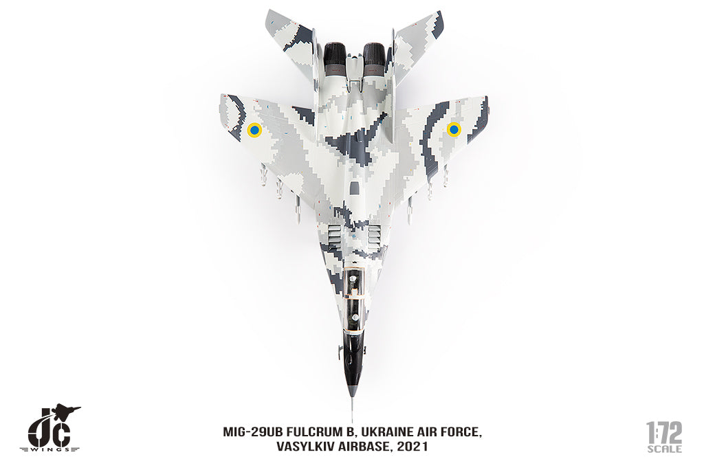 JC WINGS MILITARY MIG-29UB FULCRUM B UKRAINE AIR FORCE VASYLKIV AIRBASE 2021