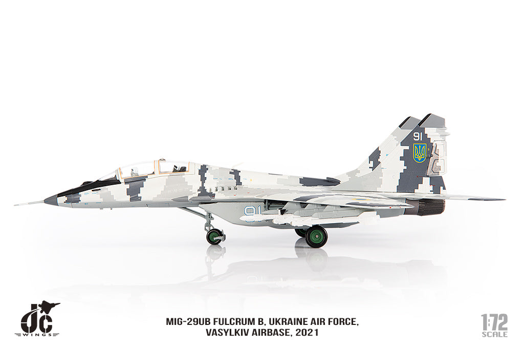 JC WINGS MILITARY MIG-29UB FULCRUM B UKRAINE AIR FORCE VASYLKIV AIRBASE 2021