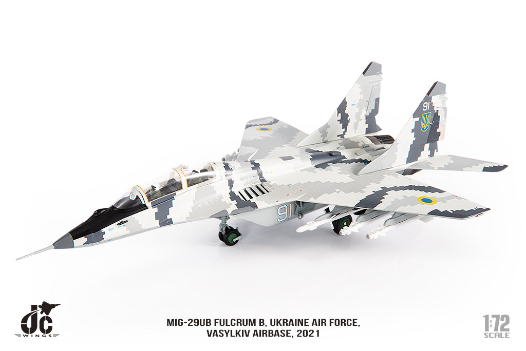 JC WINGS MILITARY MIG-29UB FULCRUM B UKRAINE AIR FORCE VASYLKIV AIRBASE 2021