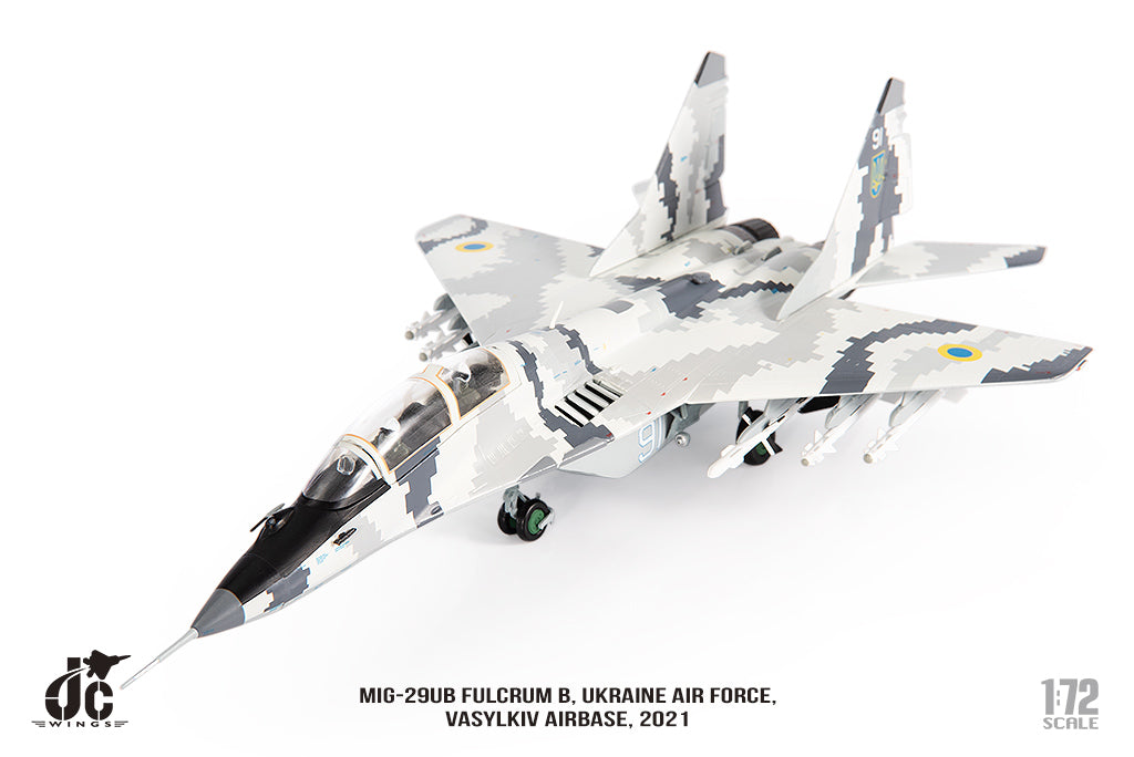 JC WINGS MILITARY MIG-29UB FULCRUM B UKRAINE AIR FORCE VASYLKIV AIRBASE 2021