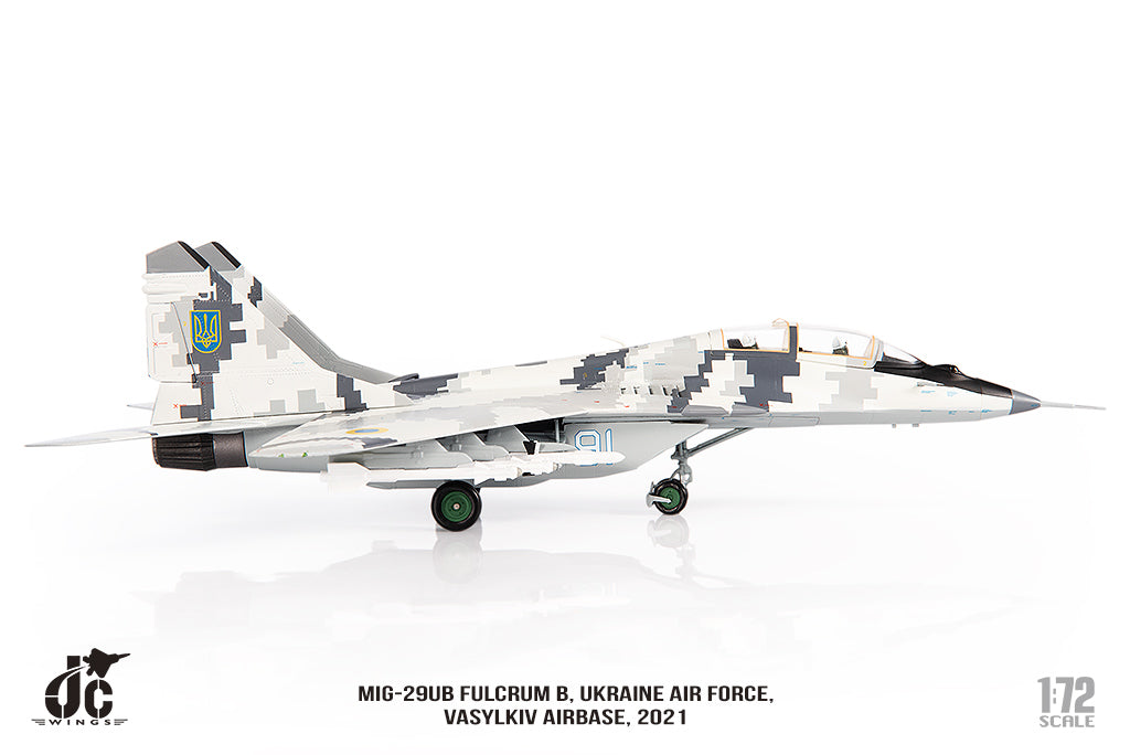 JC WINGS MILITARY MIG-29UB FULCRUM B UKRAINE AIR FORCE VASYLKIV AIRBASE 2021