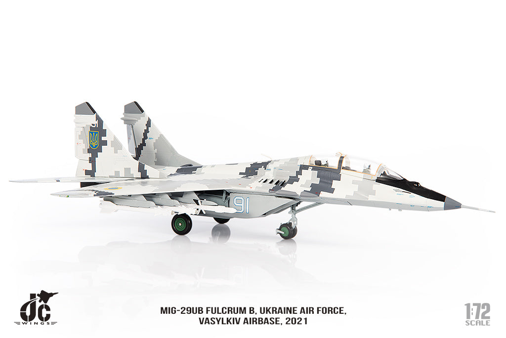 JC WINGS MILITARY MIG-29UB FULCRUM B UKRAINE AIR FORCE VASYLKIV AIRBASE 2021