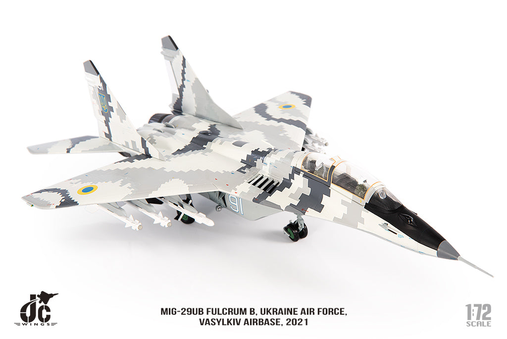 JC WINGS MILITARY MIG-29UB FULCRUM B UKRAINE AIR FORCE VASYLKIV AIRBASE 2021