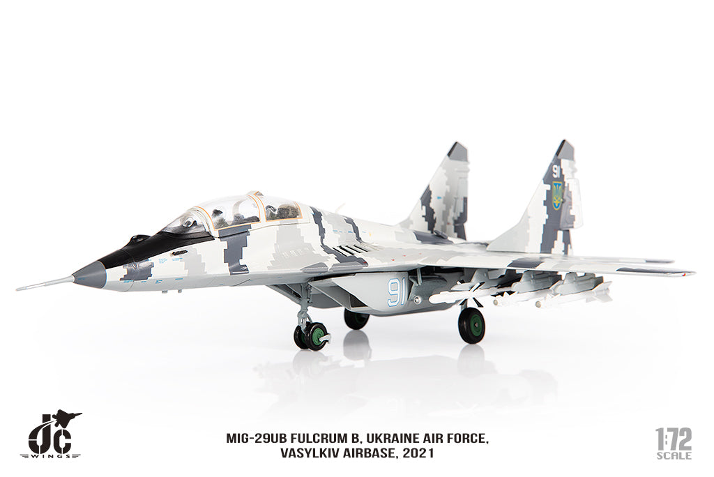 JC WINGS MILITARY MIG-29UB FULCRUM B UKRAINE AIR FORCE VASYLKIV AIRBASE 2021