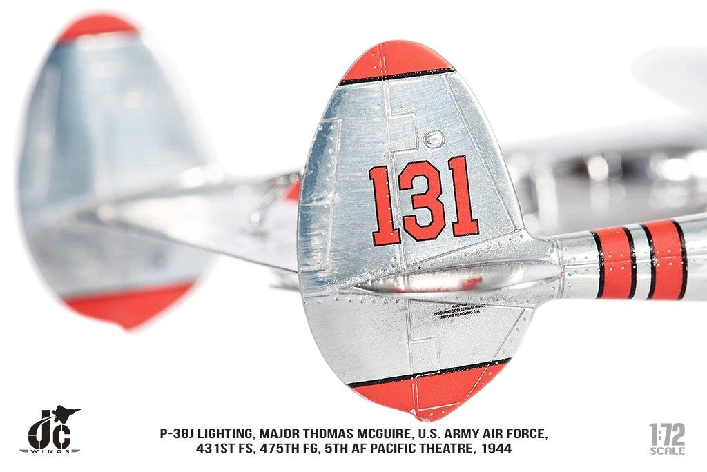 JC WINGS P-38J LIGHTING U.S. ARMY AIR FORCE "MAJOR THOMAS MCGUIRE" 431ST FS 475TH FG 5TH AF1944
