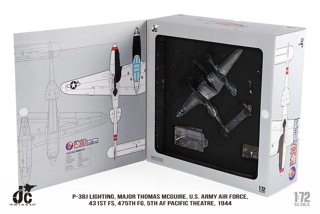 JC WINGS P-38J LIGHTING U.S. ARMY AIR FORCE "MAJOR THOMAS MCGUIRE" 431ST FS 475TH FG 5TH AF1944