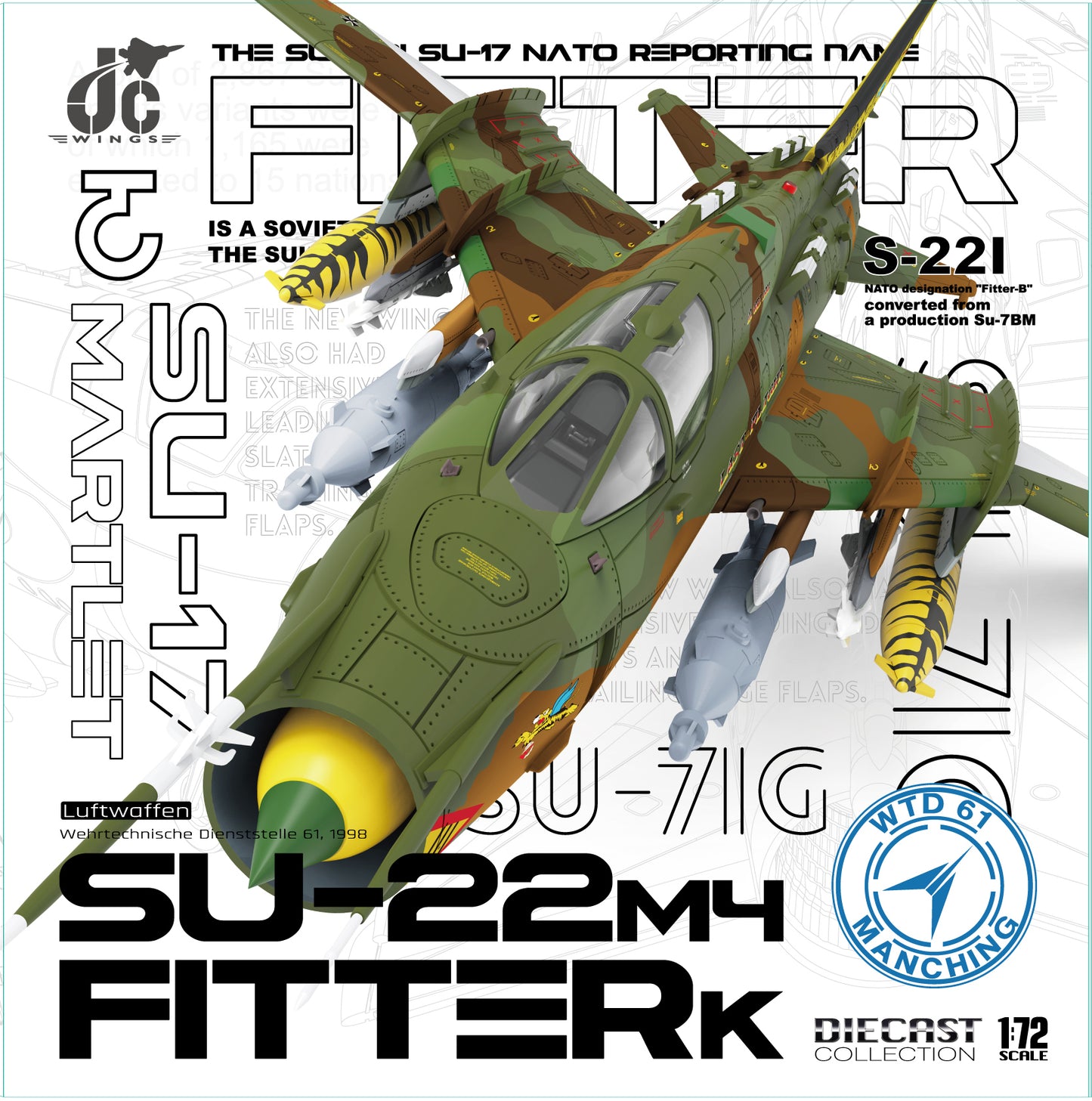 JC WINGS SU-22 M4 FITTER K LUFTWAFFEN WEHRTECHNISCHE DIENSTSTELLE 61 1998