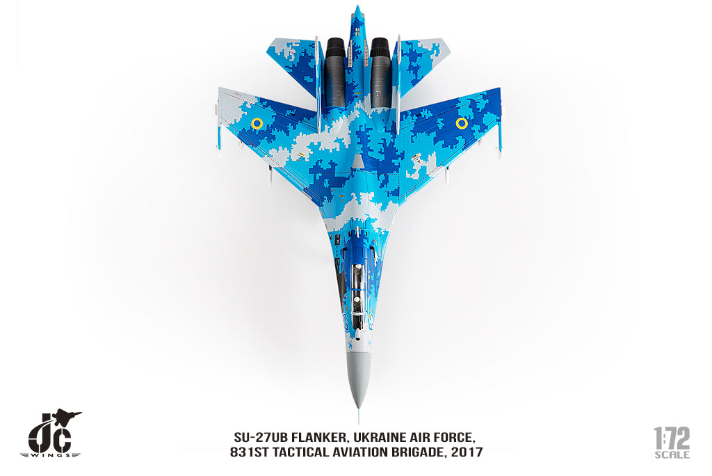 JC WINGS MILITARY SU-27UB FLANKER UKRAINE AIR FORCES 831ST TACTICAL AVIATION BRIGADE 2017