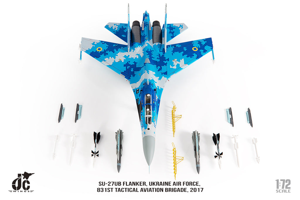 JC WINGS MILITARY SU-27UB FLANKER UKRAINE AIR FORCES 831ST TACTICAL AVIATION BRIGADE 2017