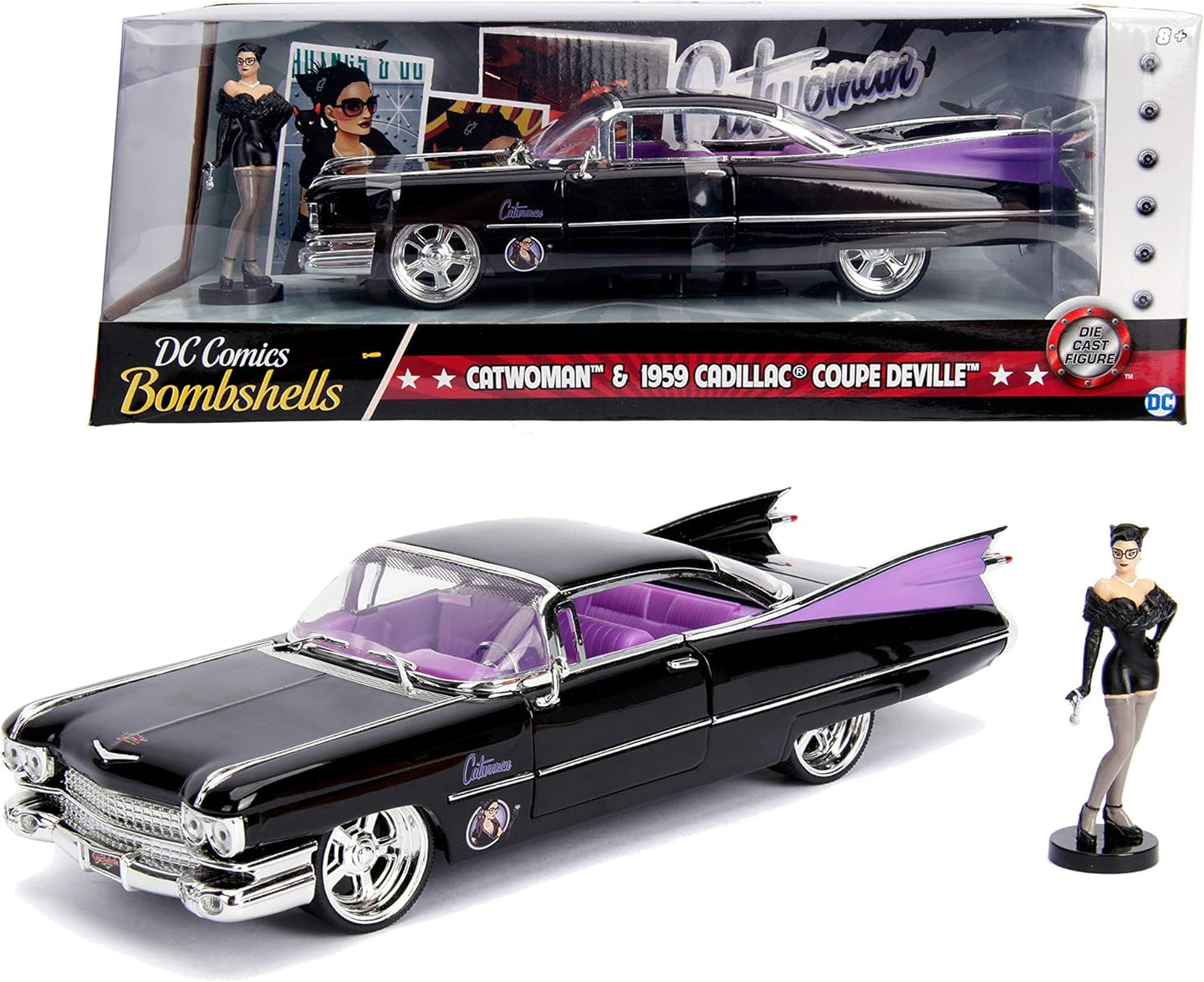 JADA 1959 CADILLAC COUPE DEVILLE WITH FIGURE