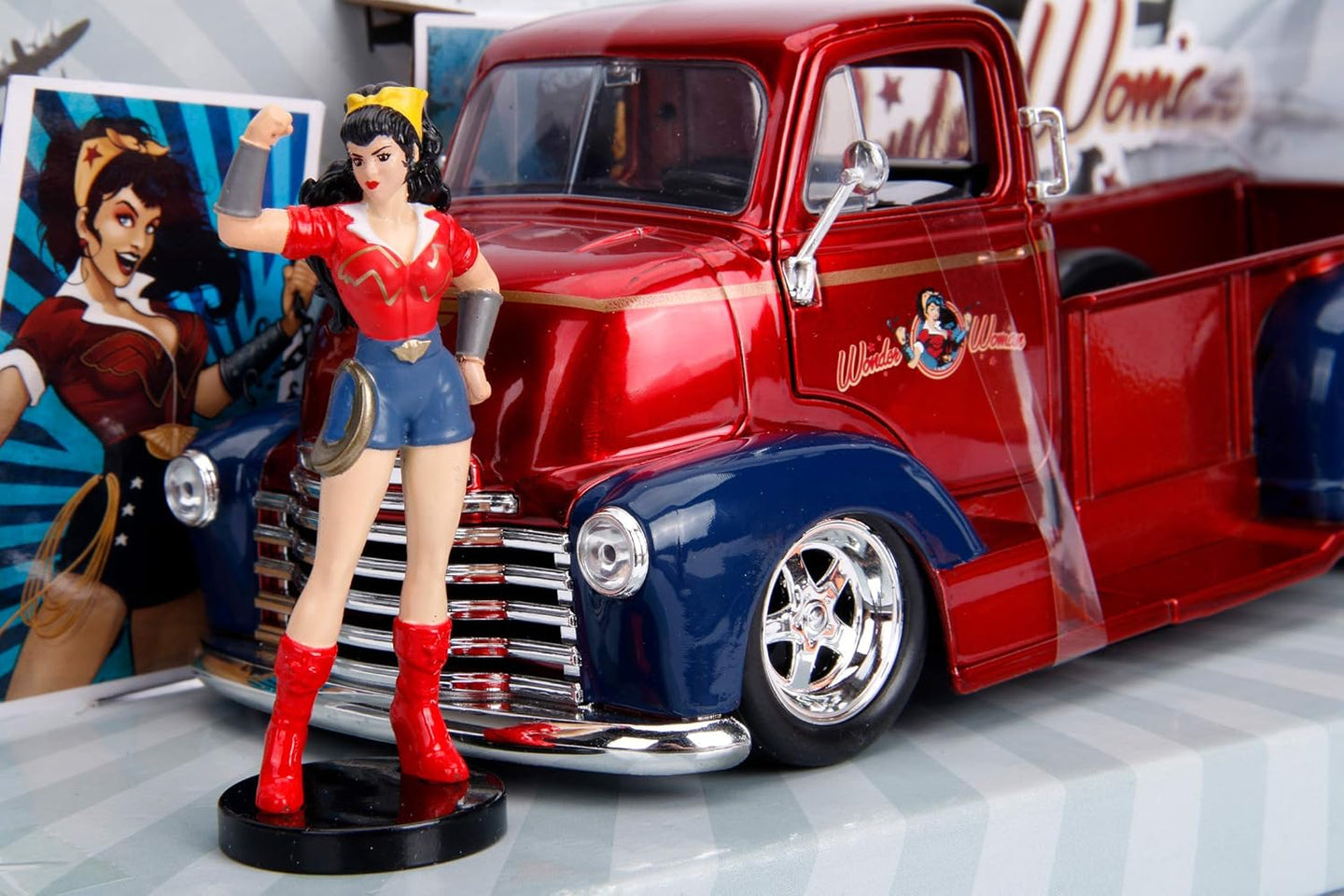 JADA 1952 COE PICKUP WITH WONDER WOMAN FIGURE