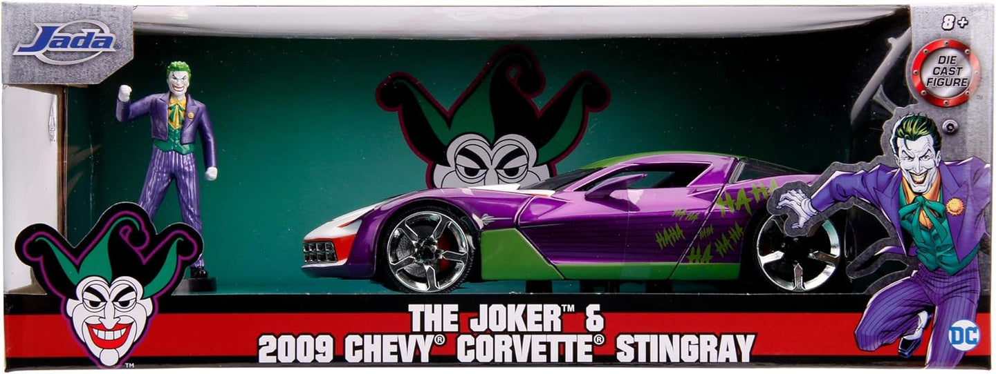 JADA 2009 CHEVY CORVETTE STINGRAY WITH JOKER FIGURE