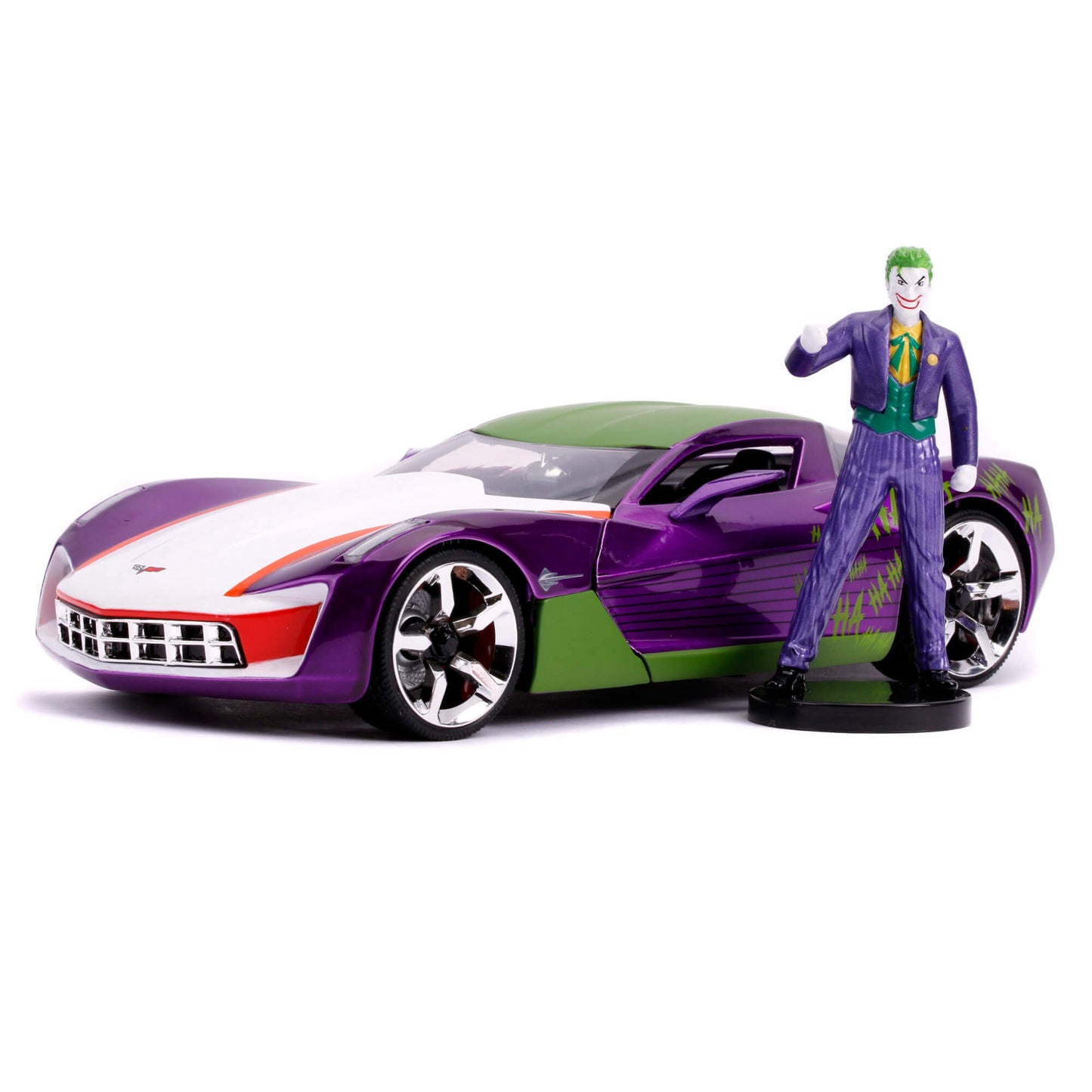 JADA 2009 CHEVY CORVETTE STINGRAY WITH JOKER FIGURE