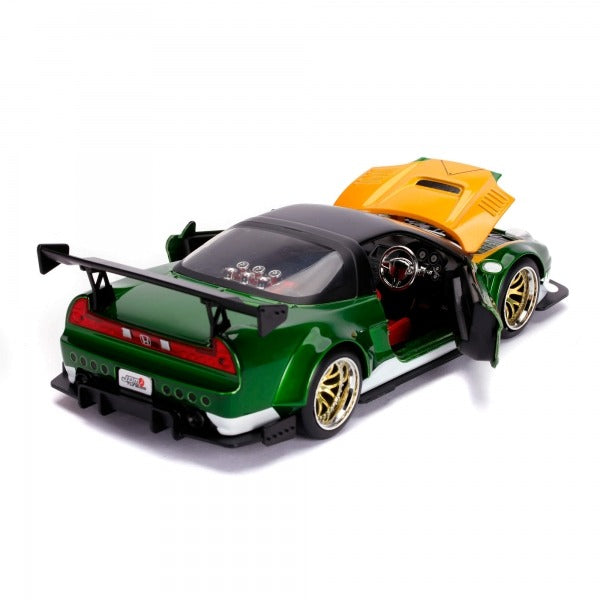 JADA 2002 HONDA NSX TYPE R WITH GREEN POWER RANGER FIGURE