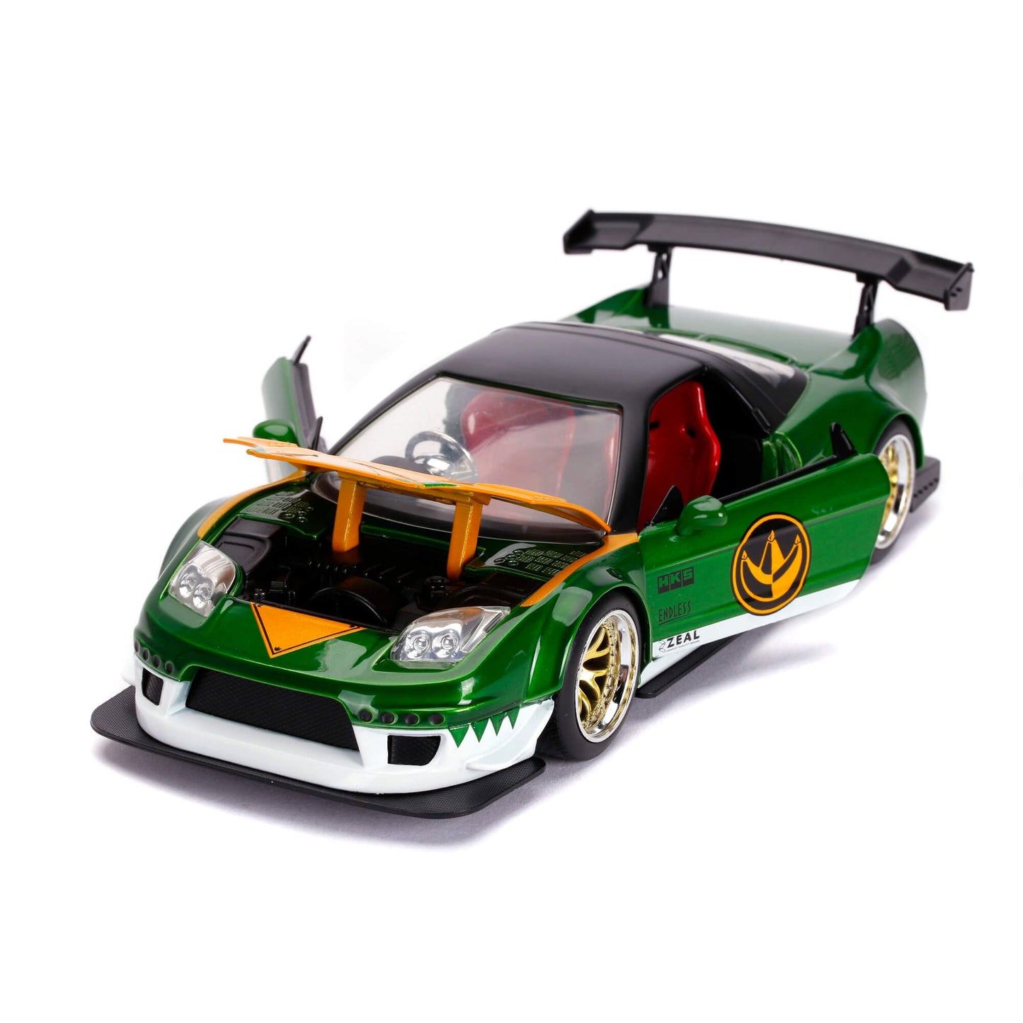 JADA 2002 HONDA NSX TYPE R WITH GREEN POWER RANGER FIGURE