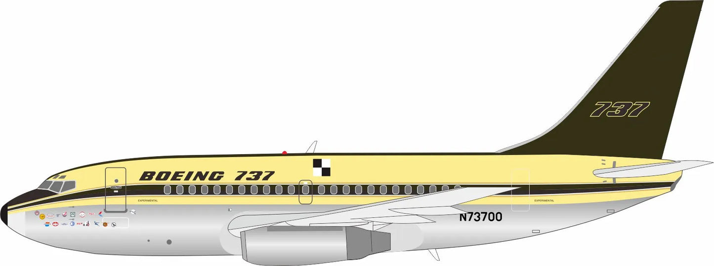 KJ MODELS B737-100 BOEING EXPERIMENTAL (POLISHED) REG: N73700