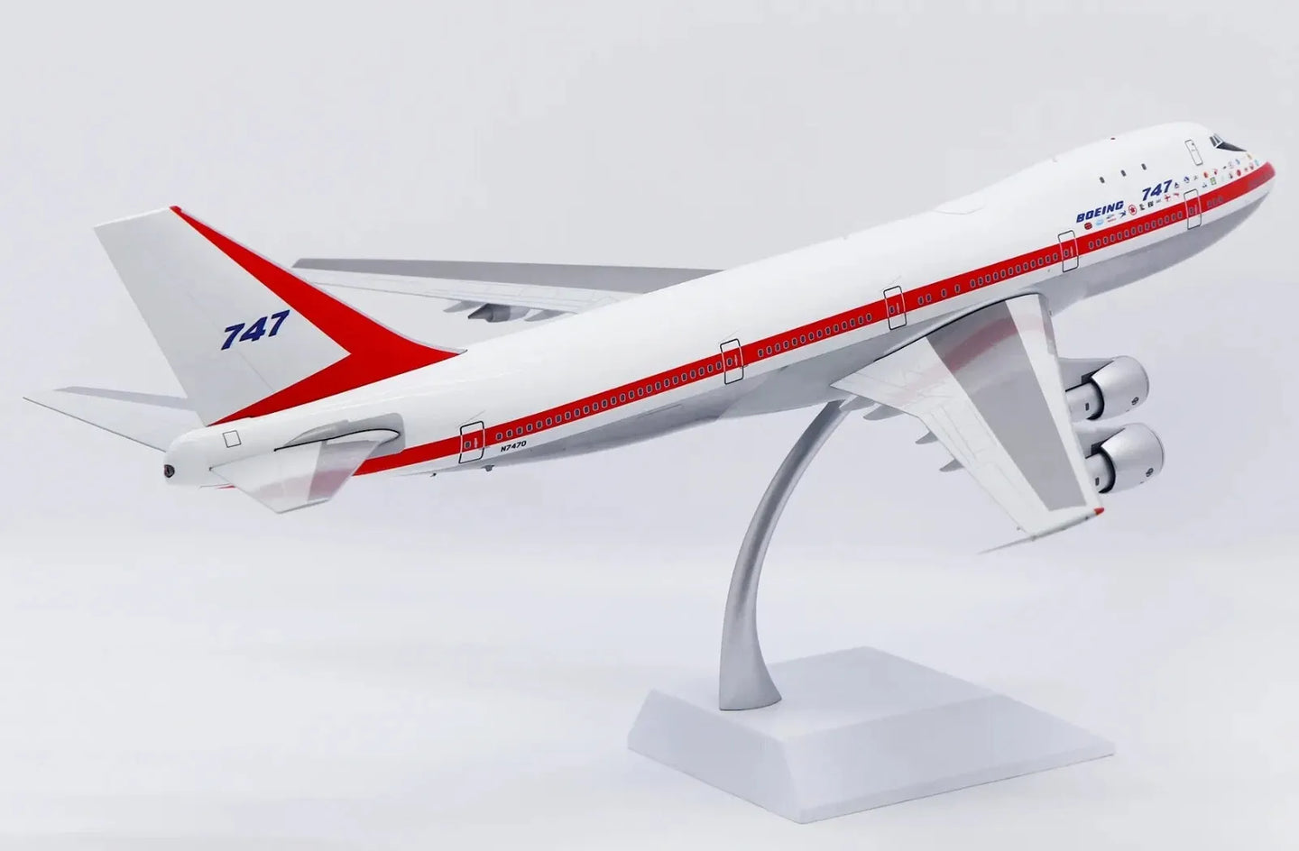 KJ MODELS B747-100 BOEING HOUSE COLOUR "CITY OF EVERETT" (POLISHED) REG: N7470