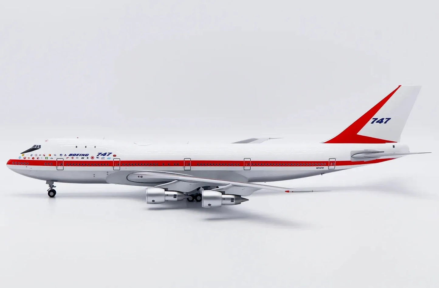 KJ MODELS B747-100 BOEING HOUSE COLOUR "CITY OF EVERETT" (POLISHED) REG: N7470