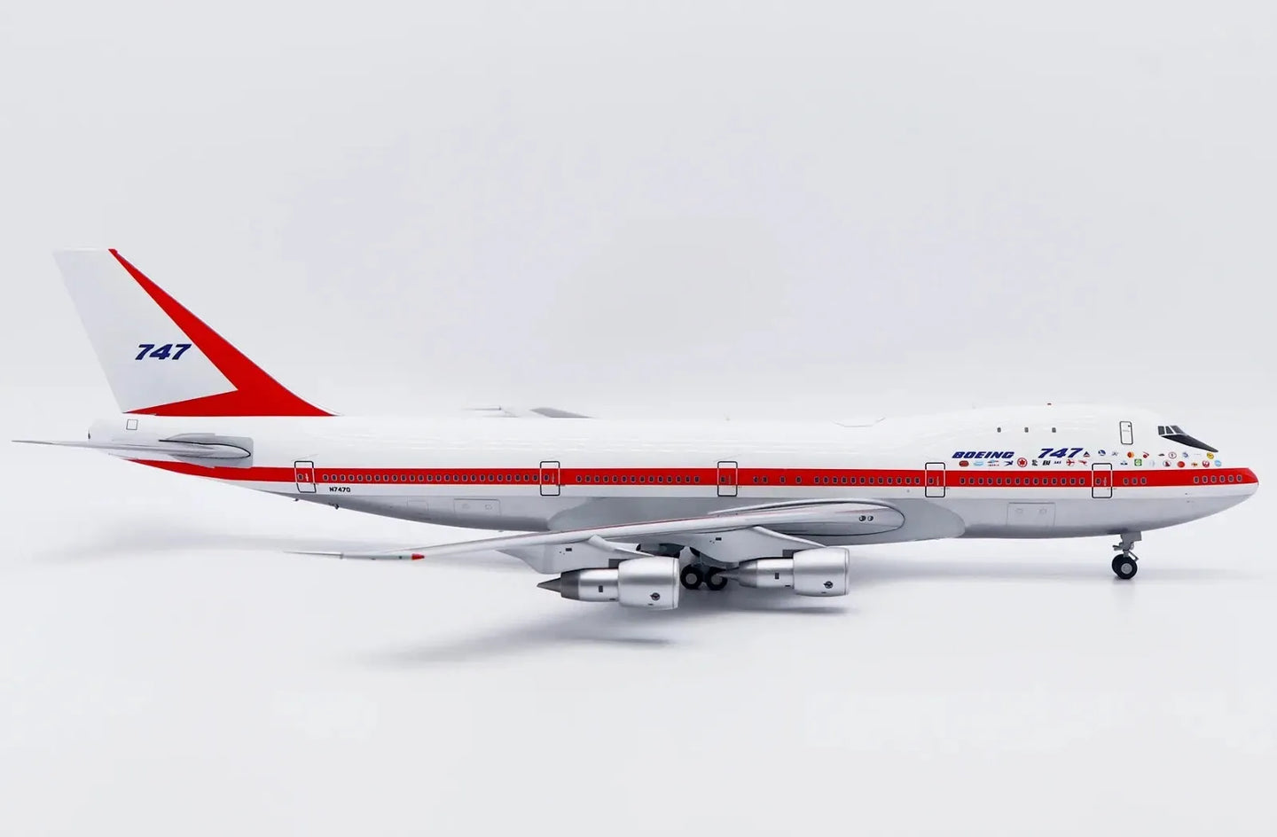 KJ MODELS B747-100 BOEING HOUSE COLOUR "CITY OF EVERETT" (POLISHED) REG: N7470