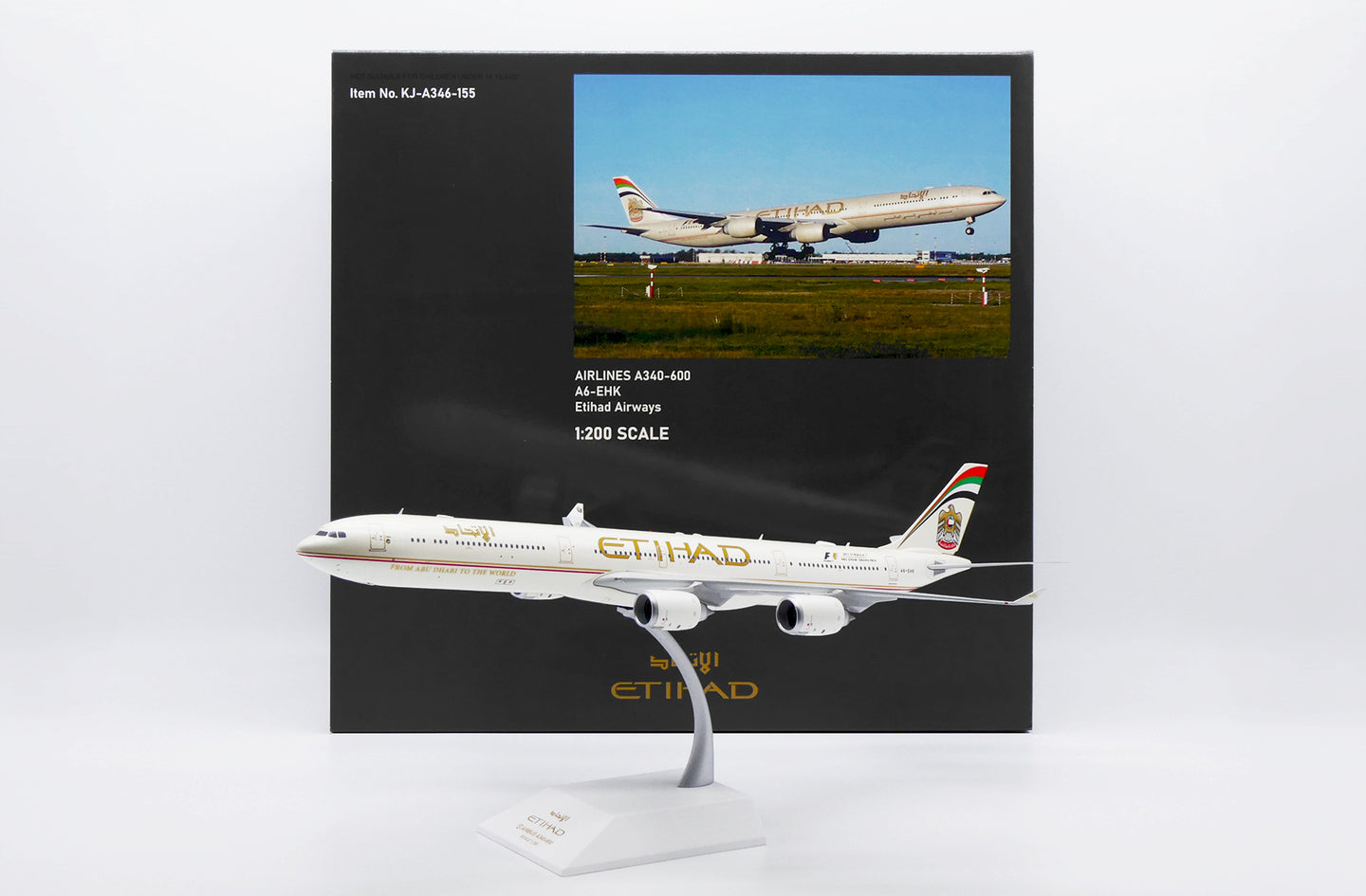 KJ MODELS A340-600 ETIHAD AIRWAYS REG: A6-EHK