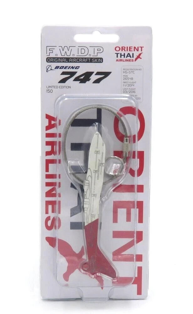 JC WINGS B747-400 ORIENT THAI AIRLINES REG: HS-STC WITH STAND + KEYCHAIN