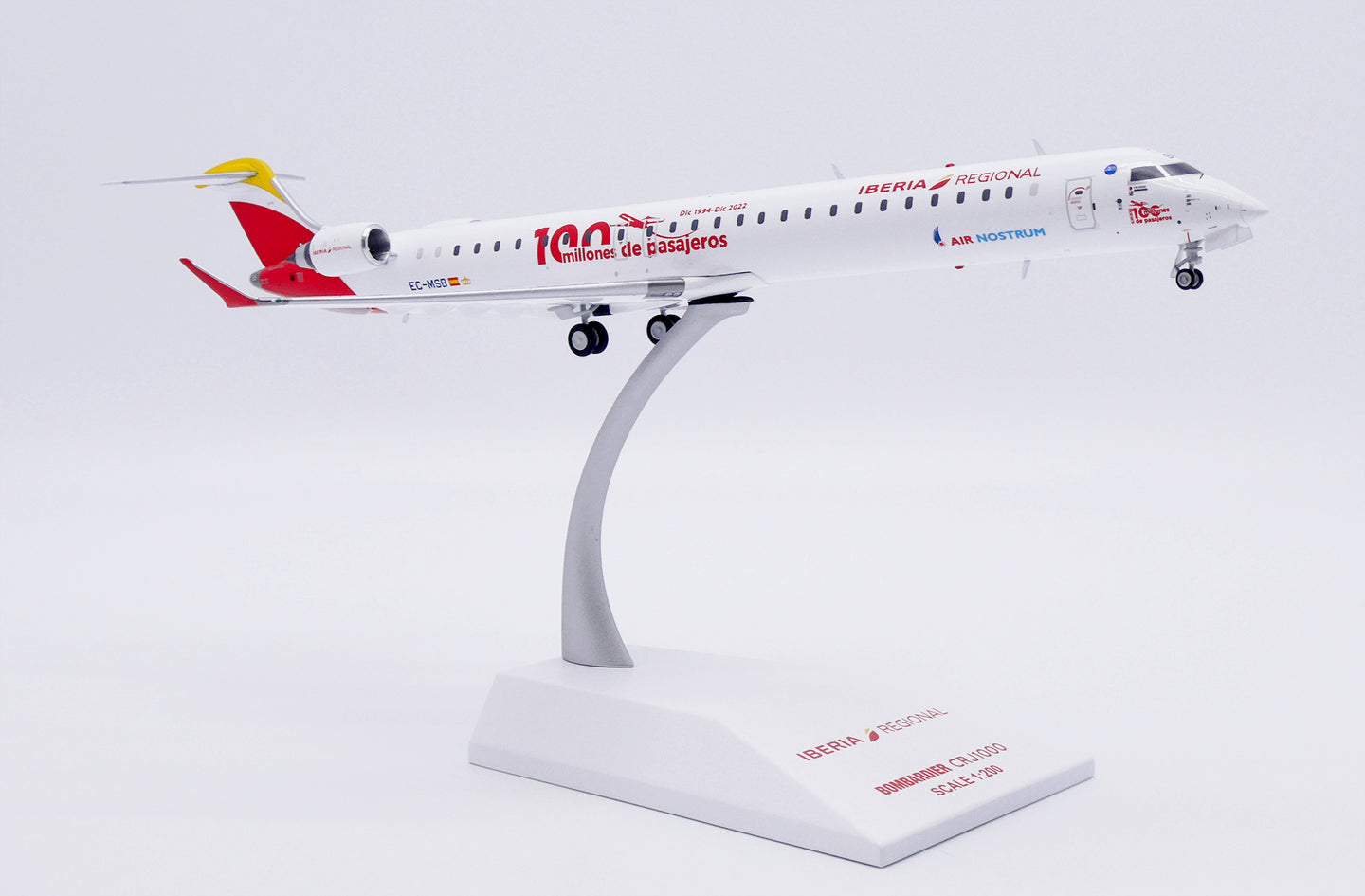 JC WINGS CRJ-1000 IBERIA REGIONAL (AIR NOSTRUM) "100 MILLONES DE PASAJEROS" REG: EC-MSB